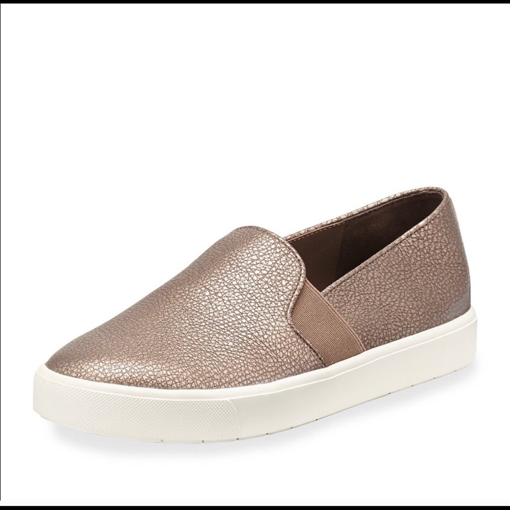 Vince metallic slip on sneakers